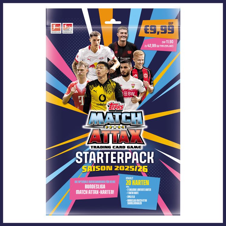 Topps präsentiert die offiziellen Bundesliga Match Attax 2025/26 Sammelkarten!