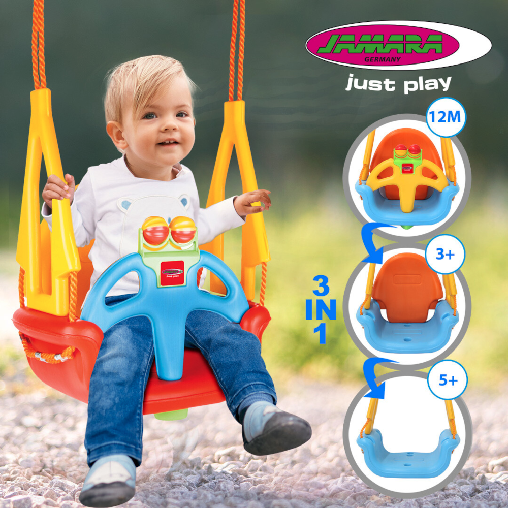 Die Kinderschaukel "Grow with me" 3-in-1 wächst mit dem Kind