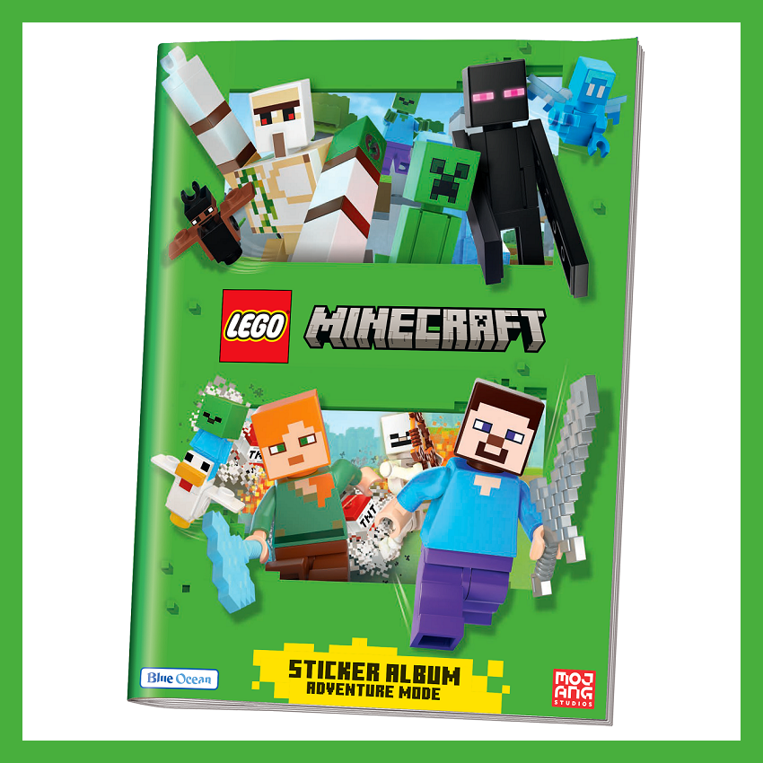 Reise um die LEGO® MinecraftT-Welt in 212 Stickern - Neue Sammelserie von Blue Ocean
