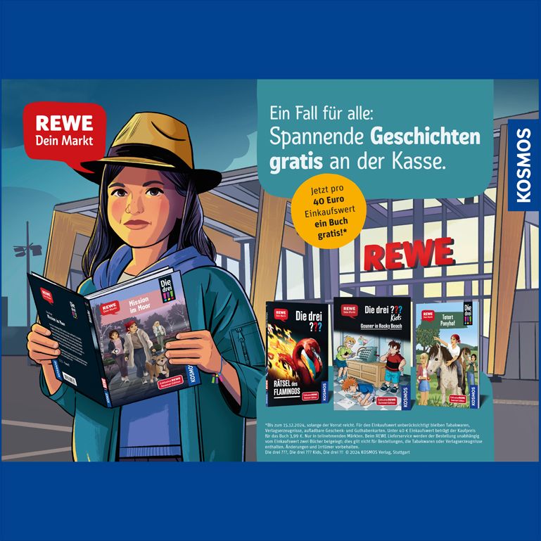 KOSMOS Marken erobern den Einzelhandel: KOSMOS, TCC und REWE starten gemeinsame Sammelaktion
