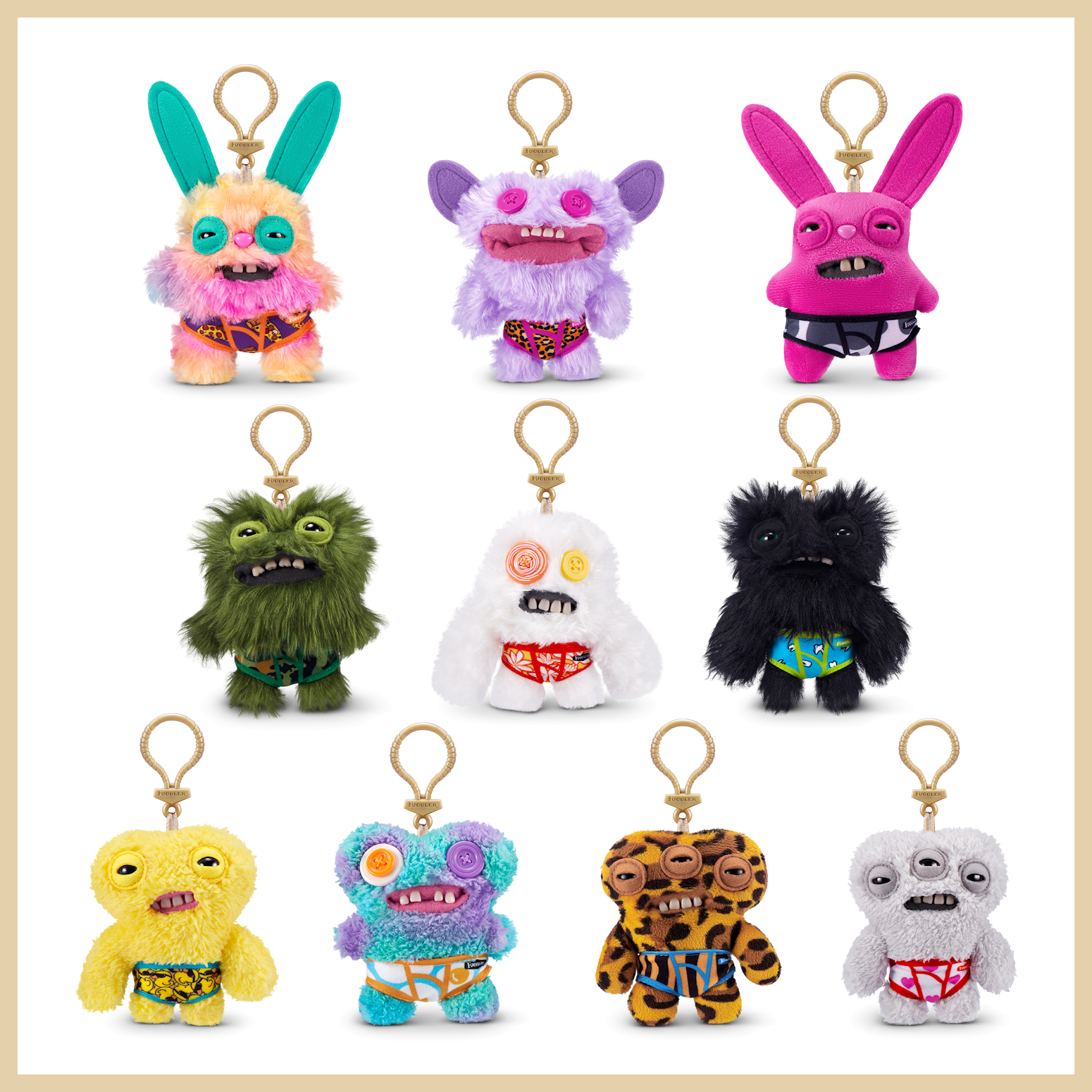 Anhängliche Funny Ugly Monsters - Fuggler Schlüsselanhänger von ZURU