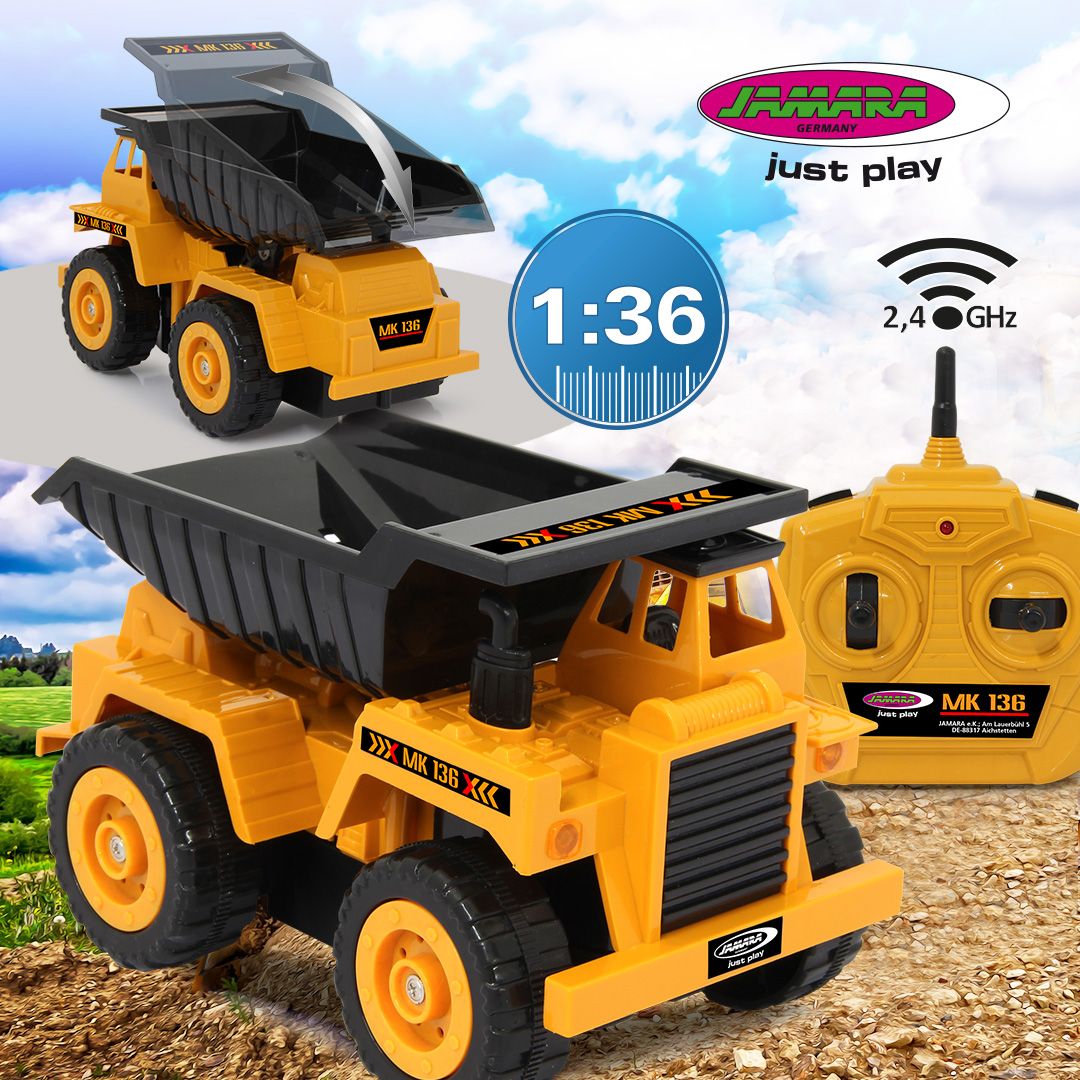 Spielspaß im Miniformat: Die 1:36 Baufahrzeuge von JAMARA – Muldenkipper und Radlader
