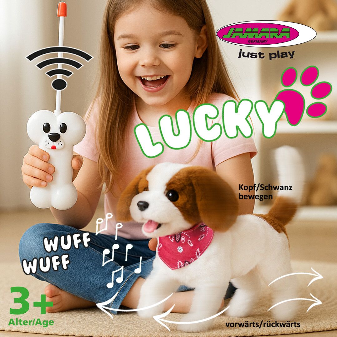 Jamara RC-Plüschhund "Lucky" - Der tierisch süße Begleiter zum Fernsteuern
