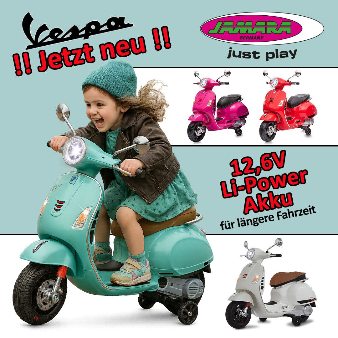 Italienisches Lebensgefühl auf zwei Rädern - die Ride-on Vespa GTS 125 Li-Power 12.6