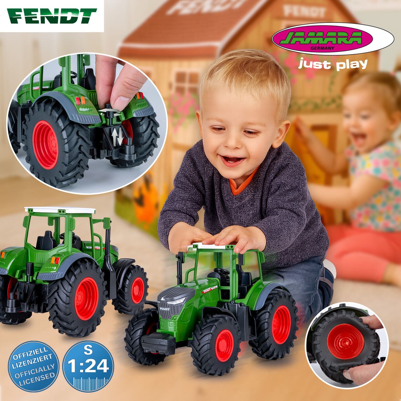 Landwirtschaft erleben – JAMARA startet mit neuem Traktor und funktionalem Zubehör im Maßstab 1:24S durch