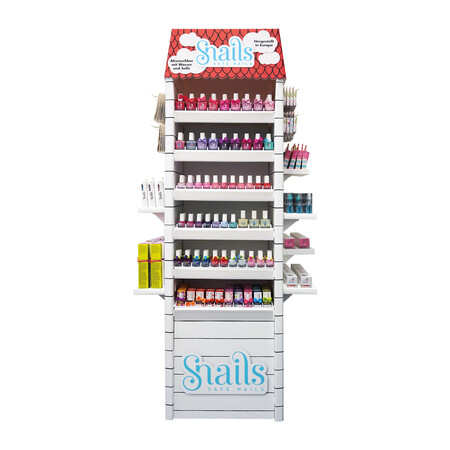 Das große Bodendisplay von Snails als Hingucker am POS!