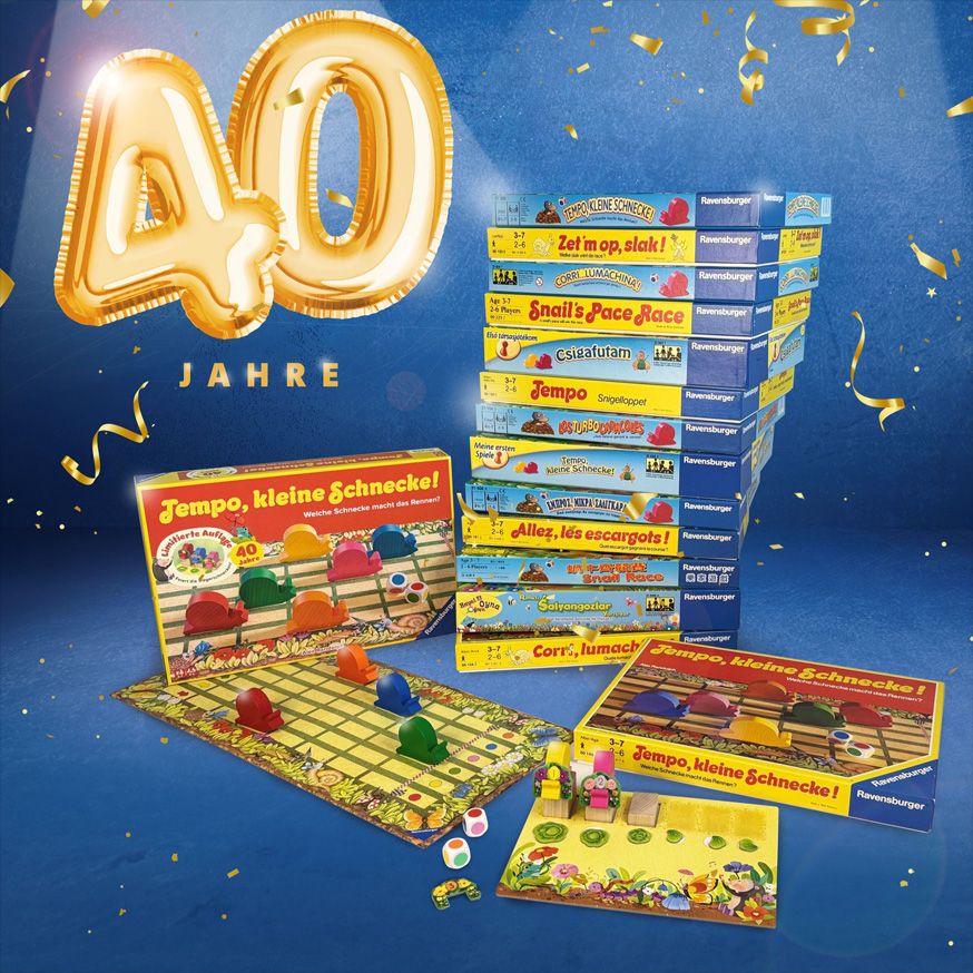 Das Kinderspiel „Tempo, kleine Schnecke!“ wird 40