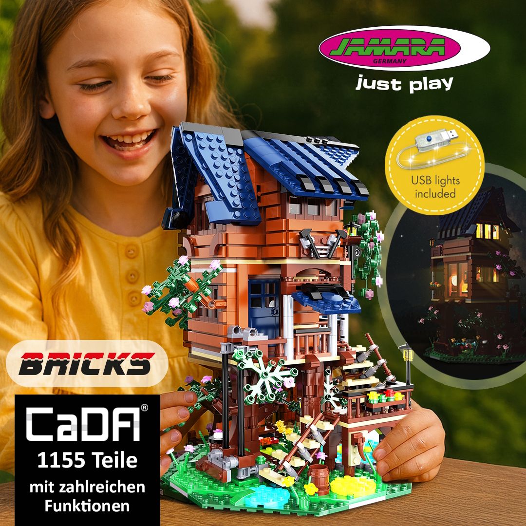 CaDA Baumhaus: Vier Jahreszeiten & LED-Highlights in einem detailreichen Modell.