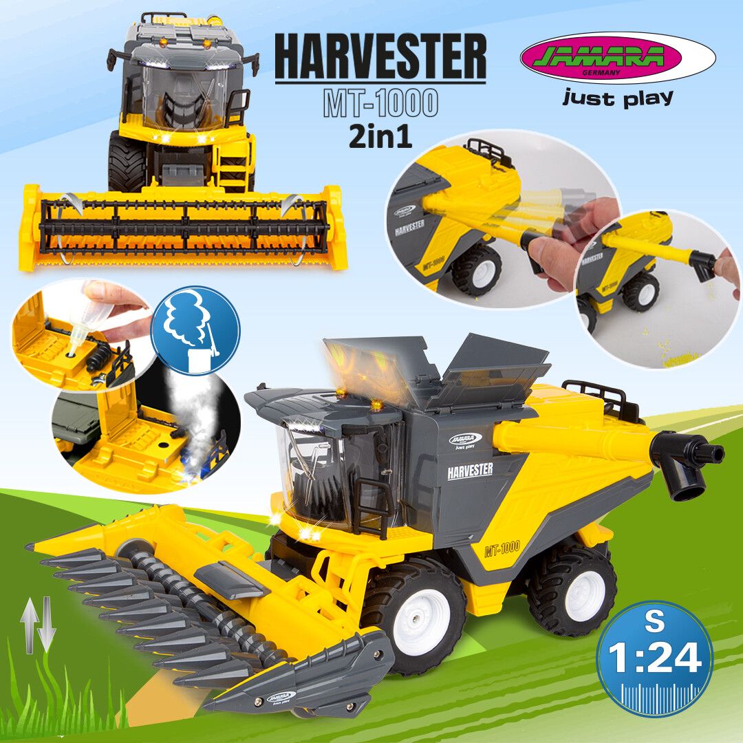 Mähdrescher MT-1000 1:24S 2,4GHz Weizen und Mais mit Smoke und Spiel Korn
