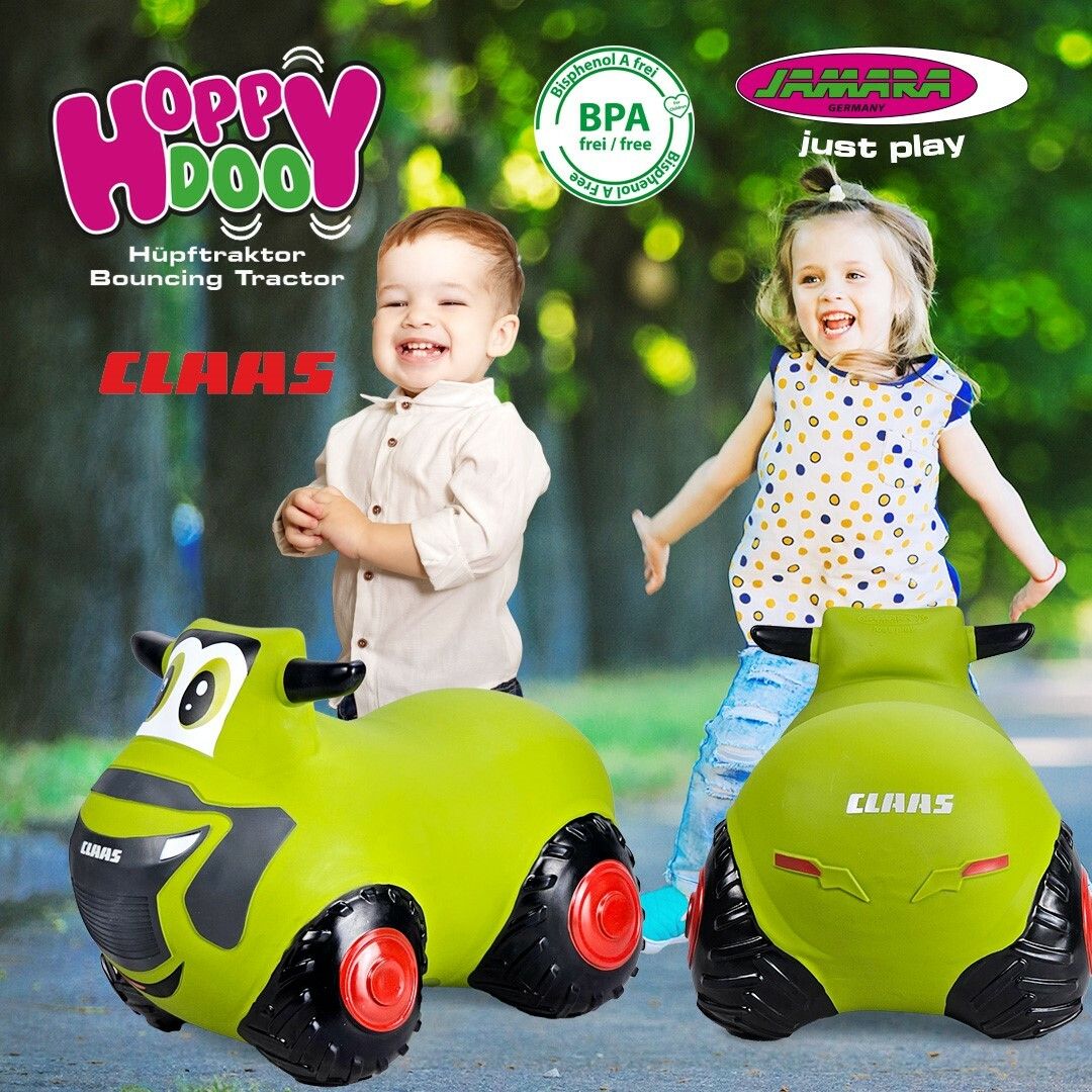 Hüpfen wie die Großen: Der CLAAS Hüpftraktor Hoopydo von JAMARA Kids