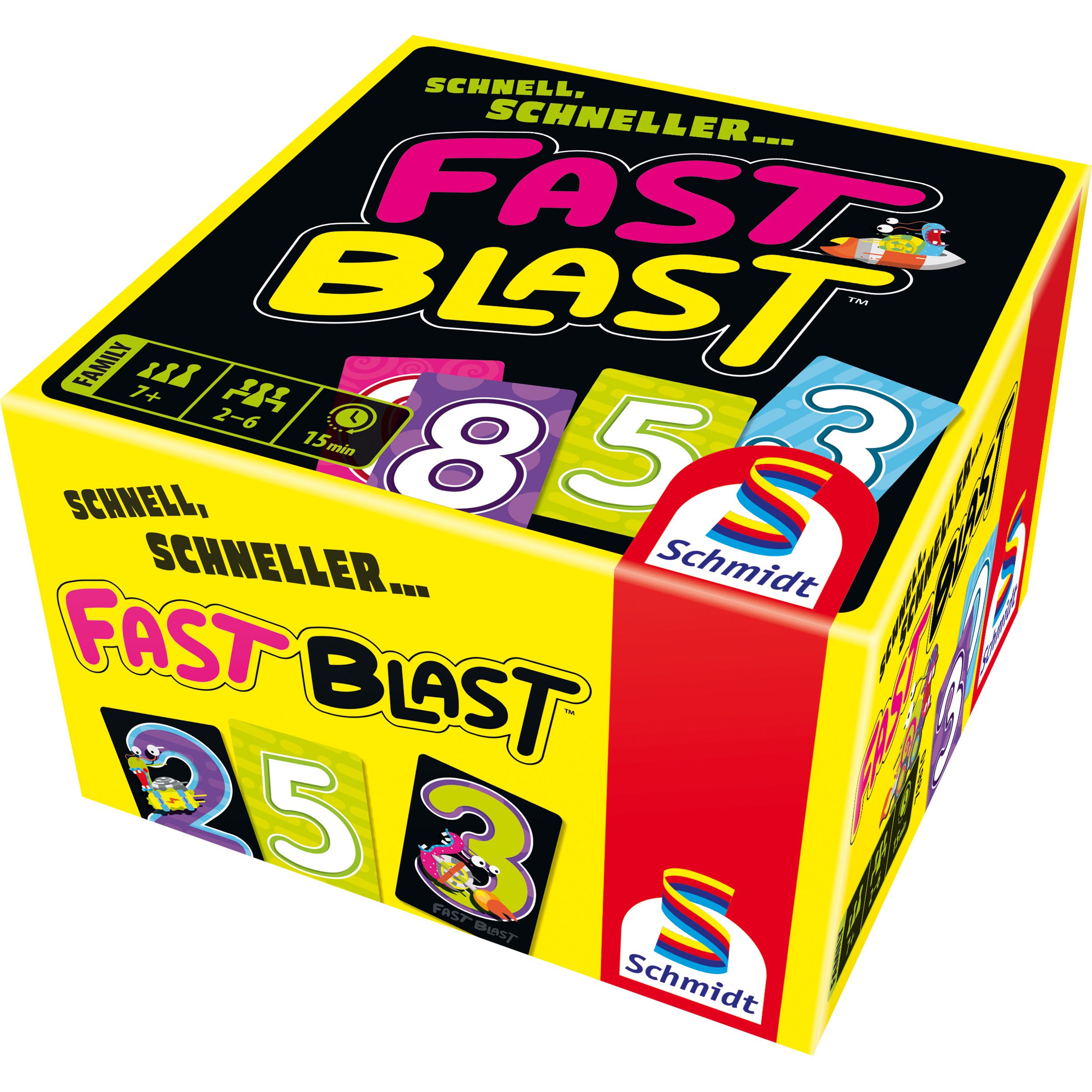 Schnell, schneller… „Fast Blast™“ Die blitzschnelle Kartenspielneuheit von Schmidt Spiele ®