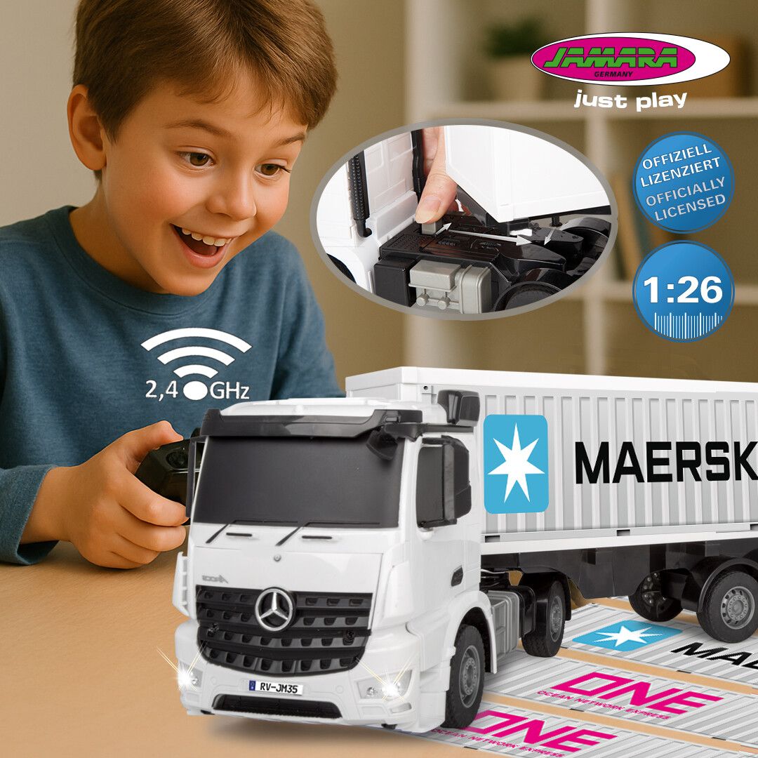 Mit Volldampf durch das Kinderzimmer – der Mercedes-Benz Arocs von Jamara im Miniaturformat